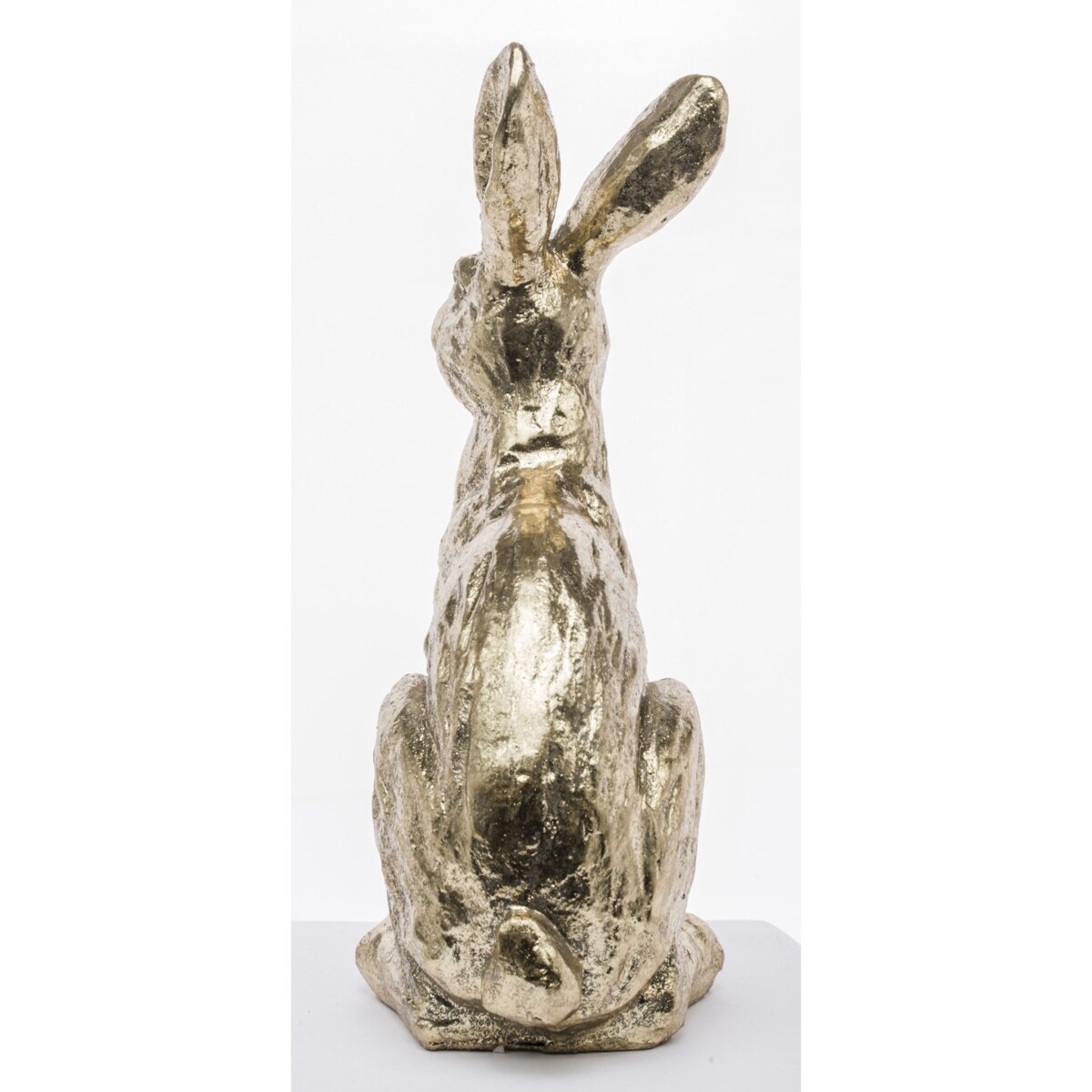 Dekoracja - siedzący złoty królik 27,5x11x14 cm TALA