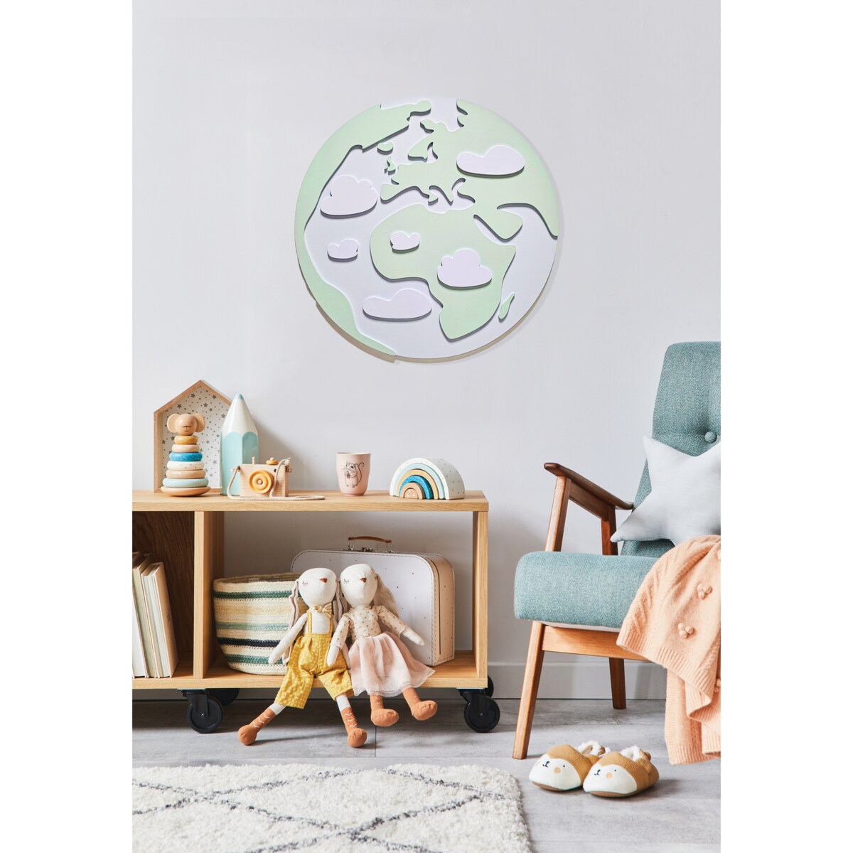 Dekoracja Ścienna Ziemia - Ozdoba do Pokoju Dziecięcego