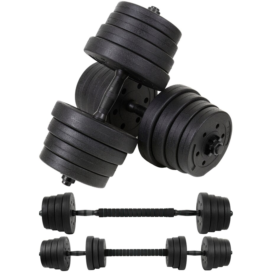 Zestaw hantli 2x15 kg Regulowane hantle 30 kg z funkcją sztangi funfit