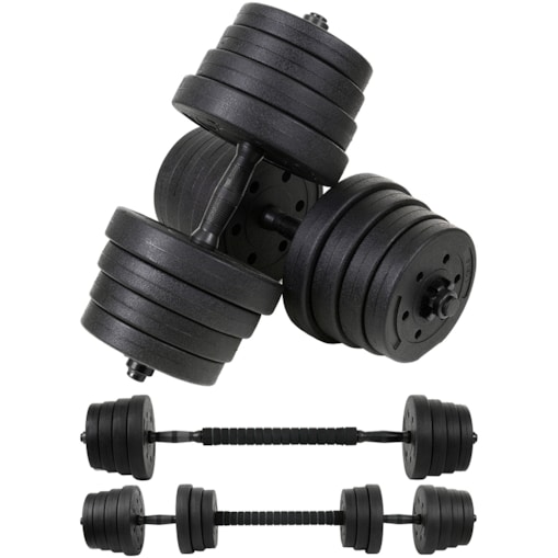 Zestaw hantli 2x15 kg Regulowane hantle 30 kg z funkcją sztangi funfit