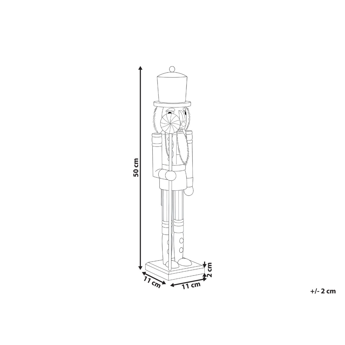 Figurka dekoracyjna DALALVEN Dziadek do orzechów 50 cm Różowy