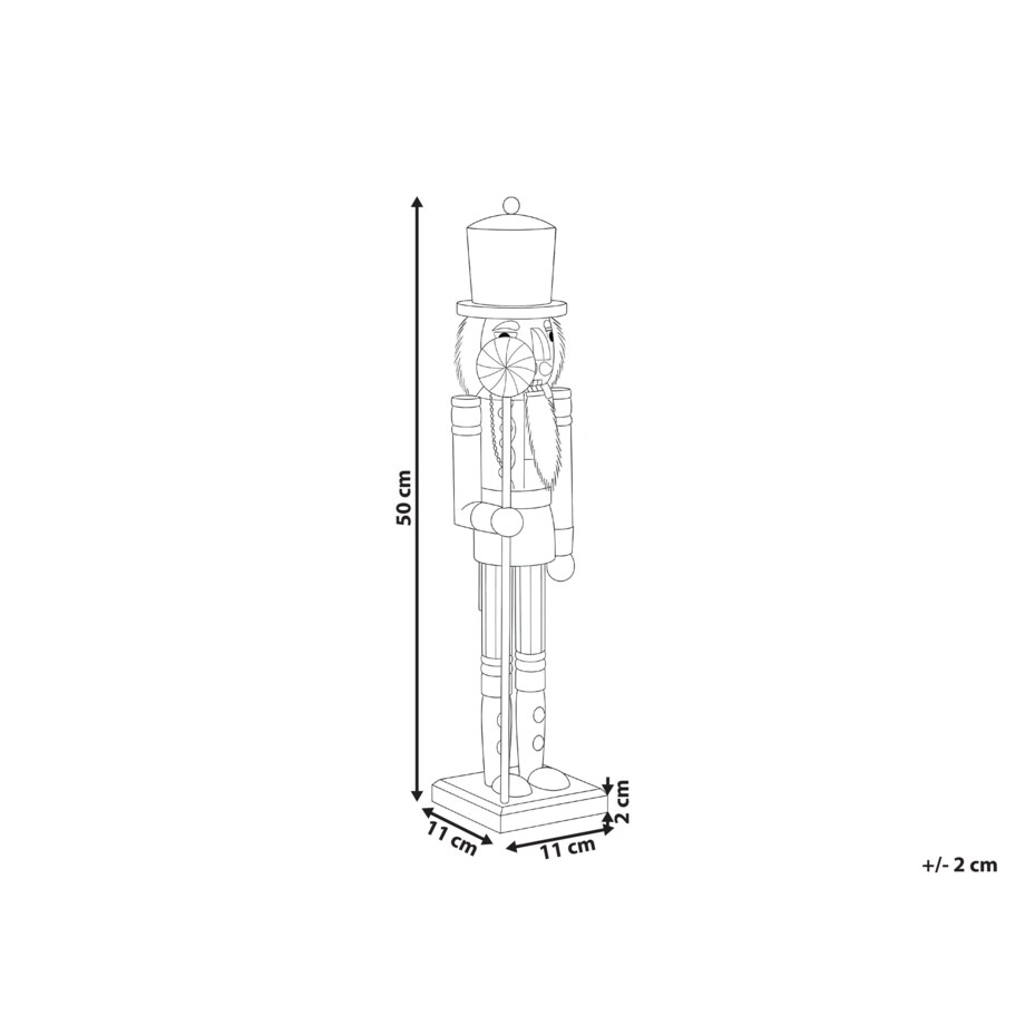 Figurka dekoracyjna DALALVEN Dziadek do orzechów 50 cm Różowy