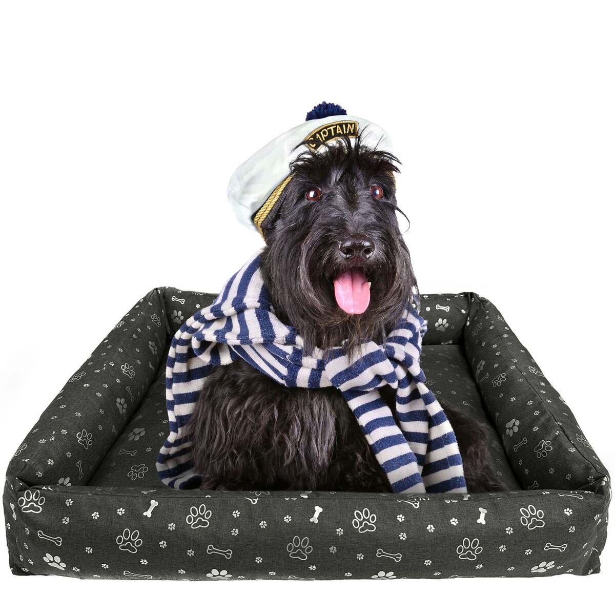 Legowisko Dla Psa Kanapa Posłanie 100X75 Cm Wodoodporne Poduszki Pikowane Kość Srebrna