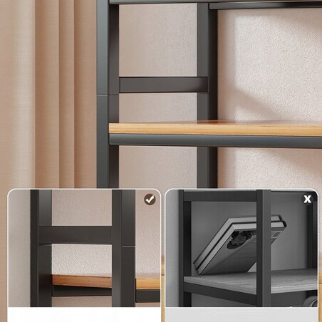 Regał industrialny stojący półka na książki loft 190 cm metalowa rama