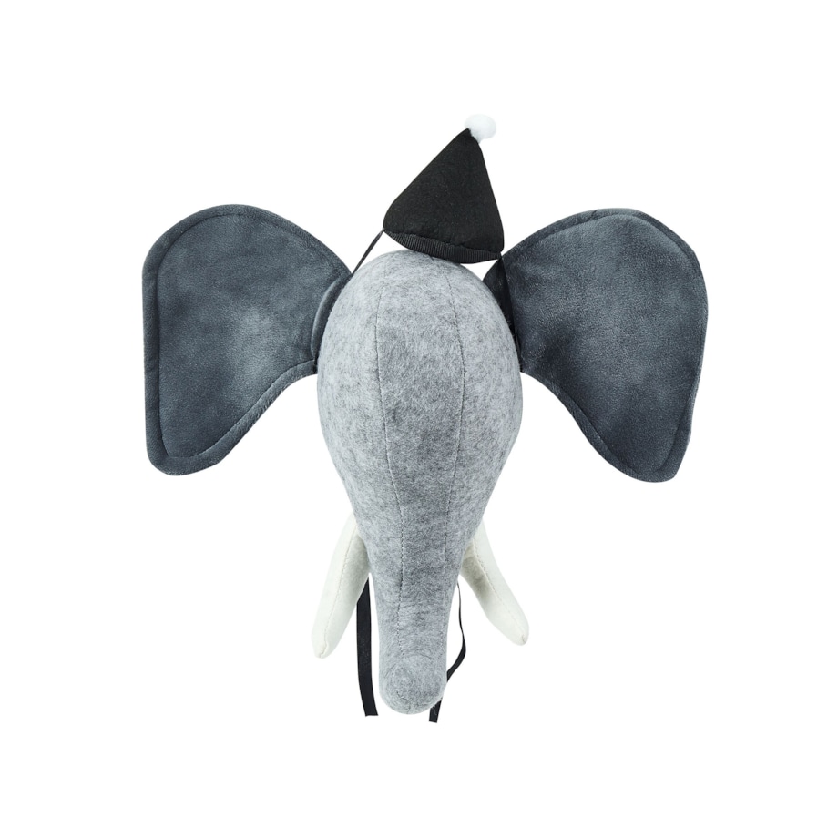 Pluszowa dekoracja ścienna słoń szary BADOU