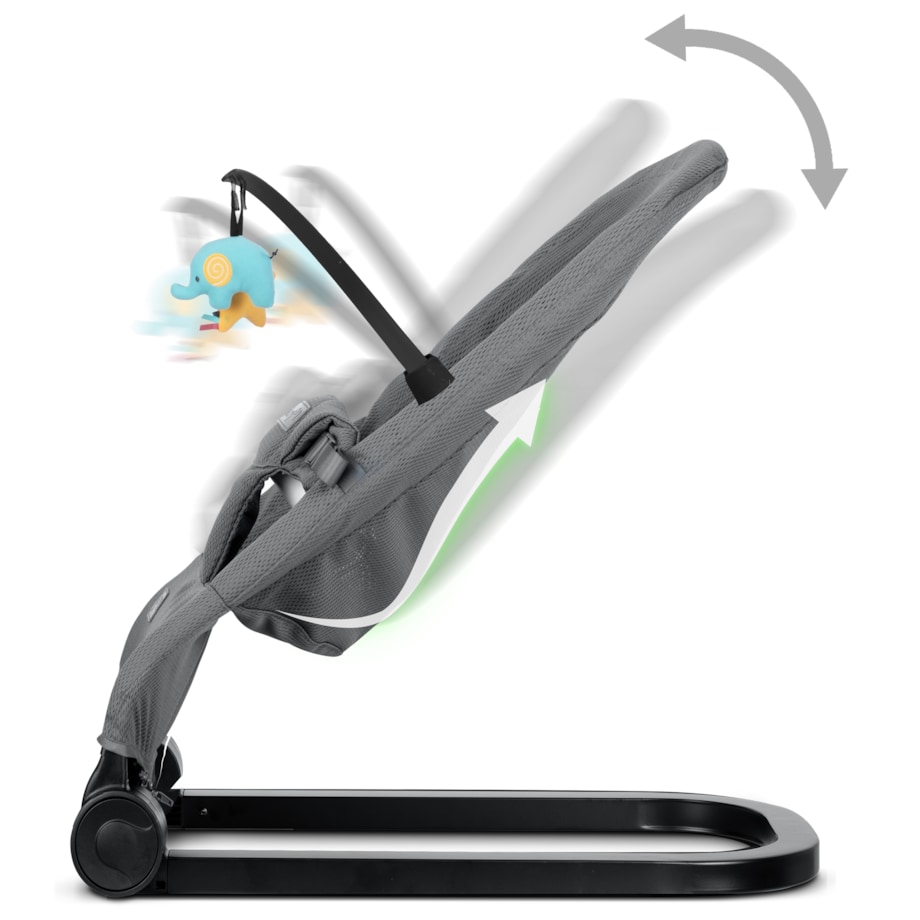 Leżaczek bujany z zabawkami składany bujaczek kołyska Nukido