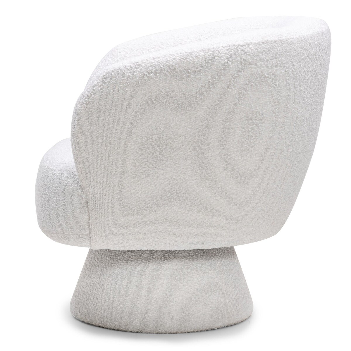 Fotel obrotowy 80x72x70 cm bouclé Nalf - III biały