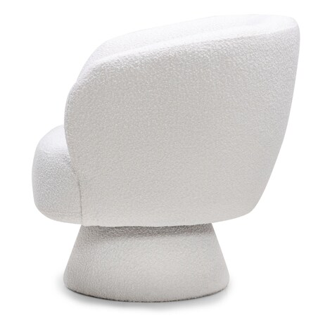 Fotel obrotowy 80x72x70 cm bouclé Nalf - III biały