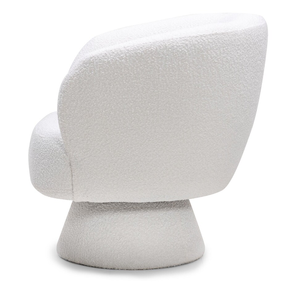 Fotel obrotowy 80x72x70 cm bouclé Nalf - III biały