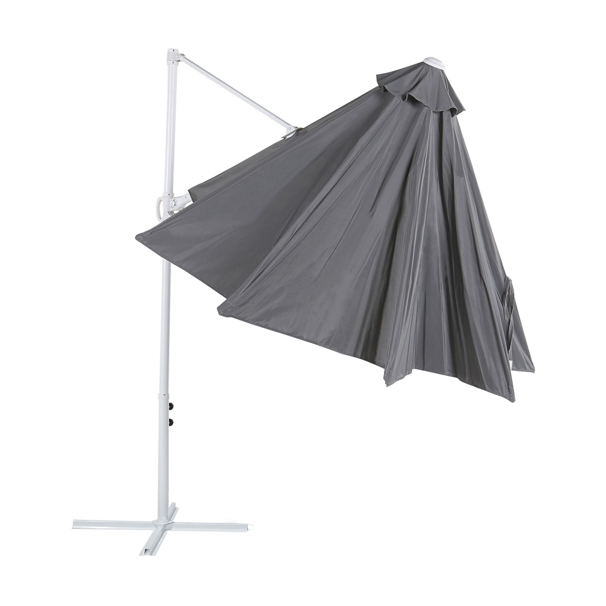 Parasol ogrodowy ⌀ 295 cm ciemnoszary z białym SAVONA II