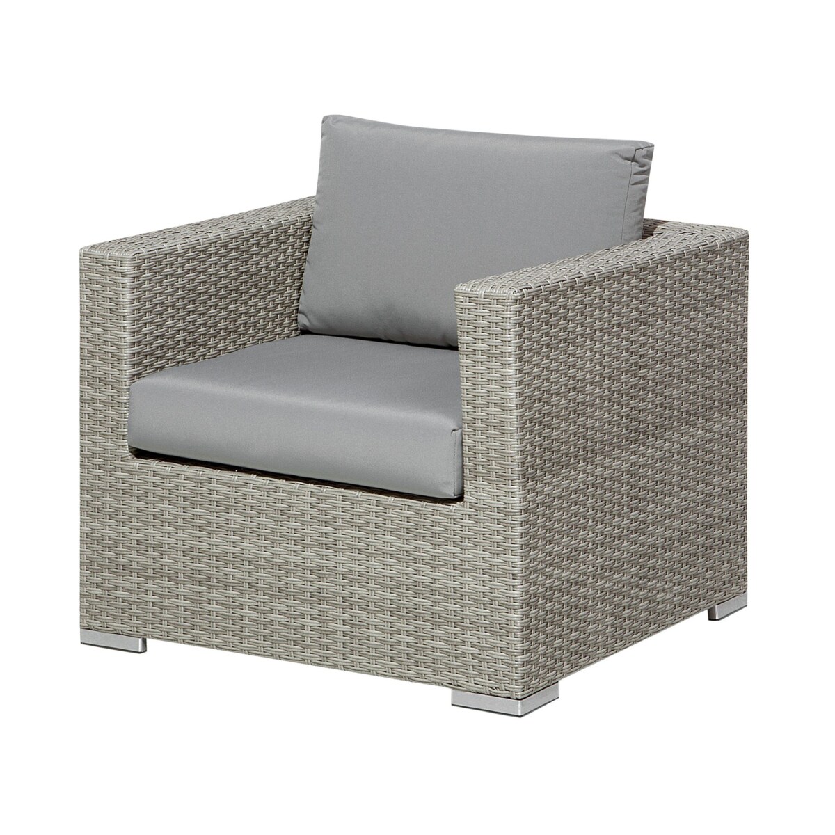 Zestaw ogrodowy ze stolikiem dla 8 osób XXL Prawostronny Modułowy Technorattan Szary