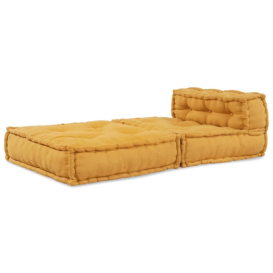 vidaXL Modułowa sofa, żółty, 70x70x54, tkanina