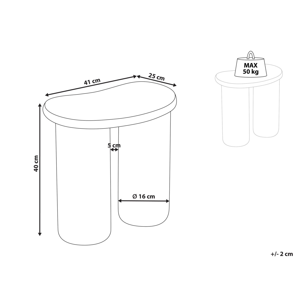 Stolik pomocniczy INGLIS Biały