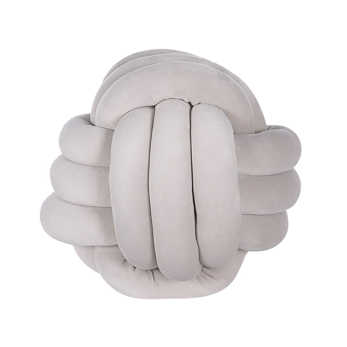 Welurowa poduszka dekoracyjna supeł 30 x 30 cm jasnoszara MALNI