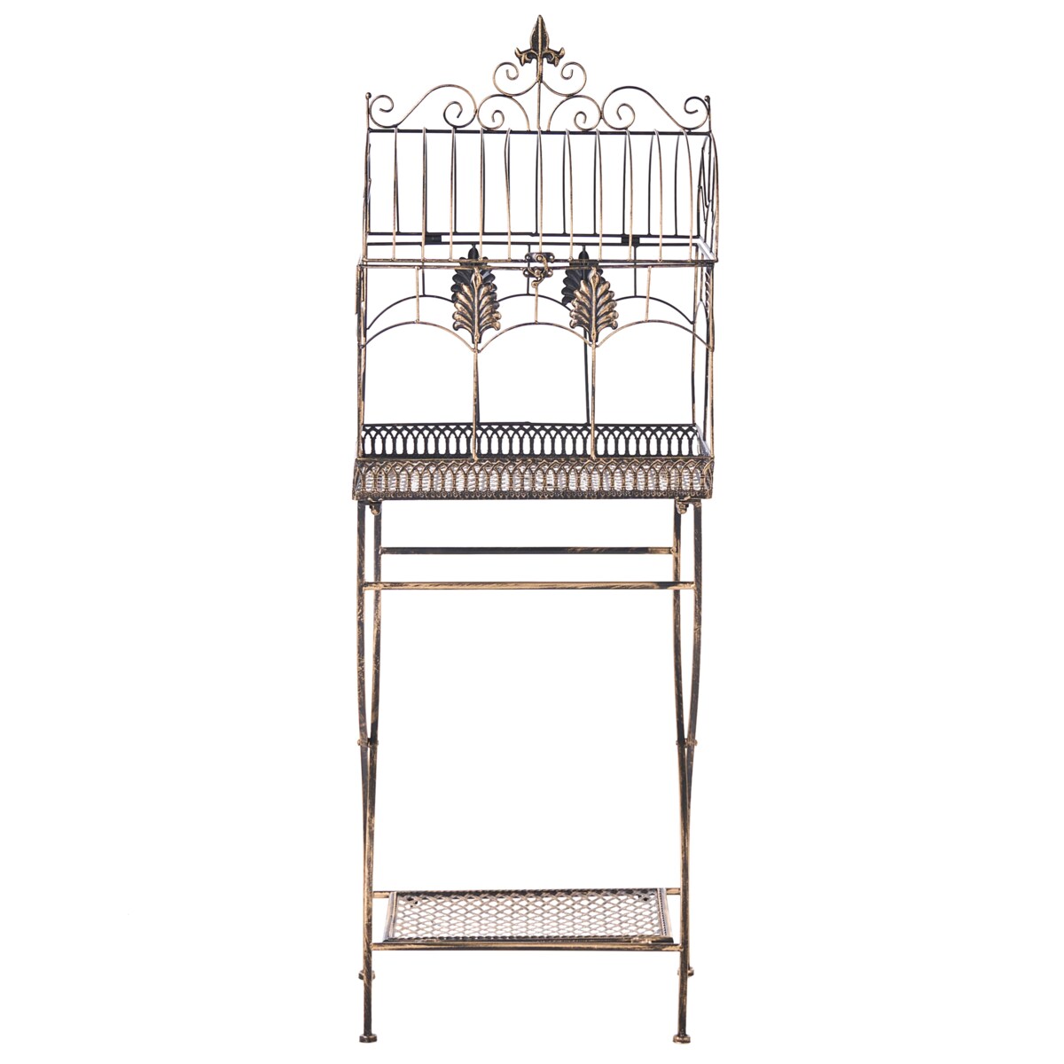 Zestaw 2 regałów z półkami SICILY Metal 122/90 cm 43/37 cm Czarny