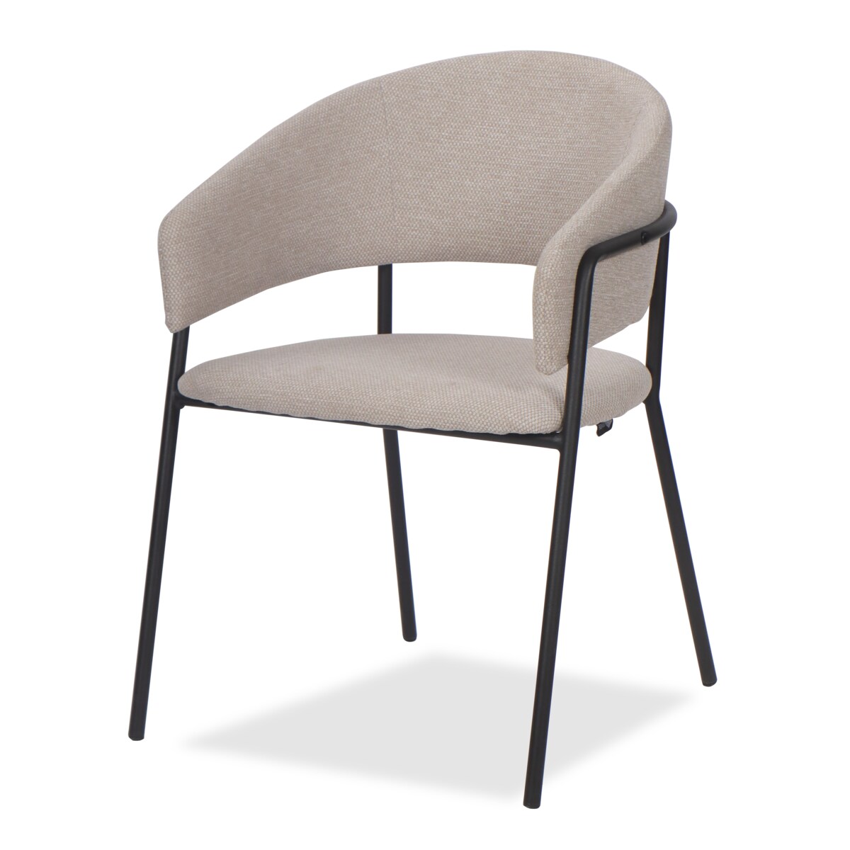 Krzesło tapicerowane glamour szenilowe OVO beżowe