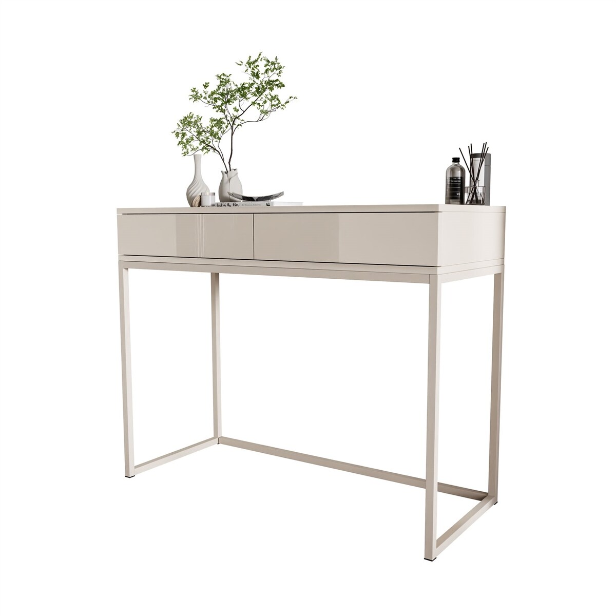 Konsola BLANCO GLAMOUR kaszmir na stelażu kaszmir, push-to-open