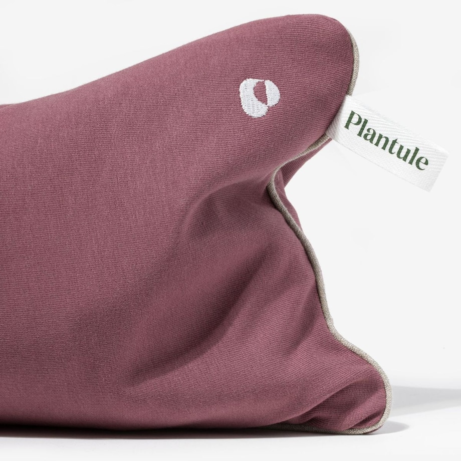 Poduszka podróżna z łuską gryki (burgundowa)