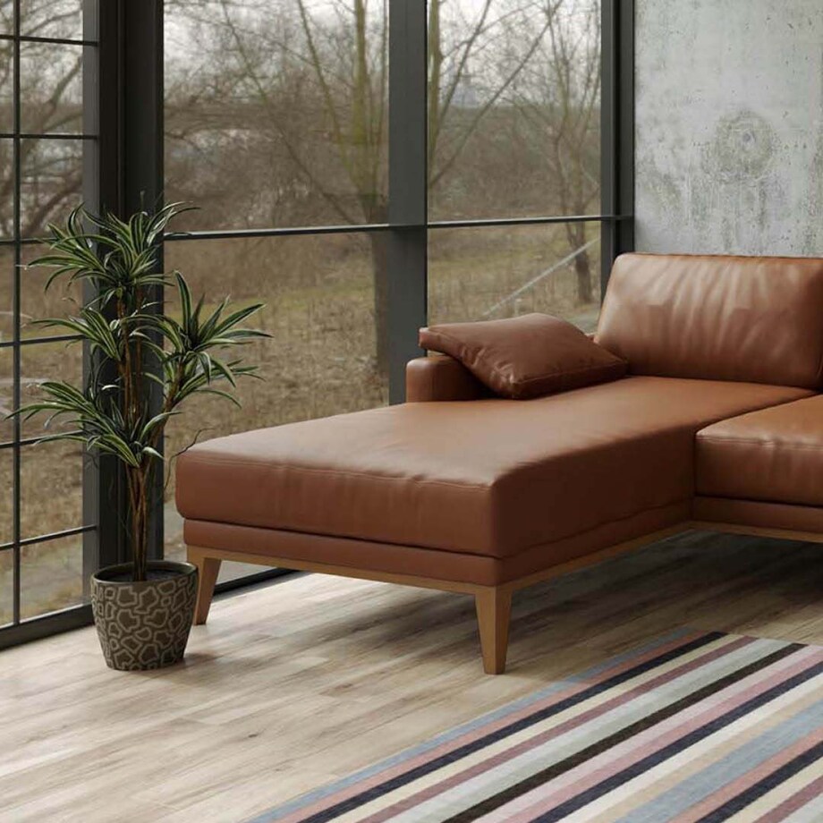 Sofa narożna Musso koniakowa