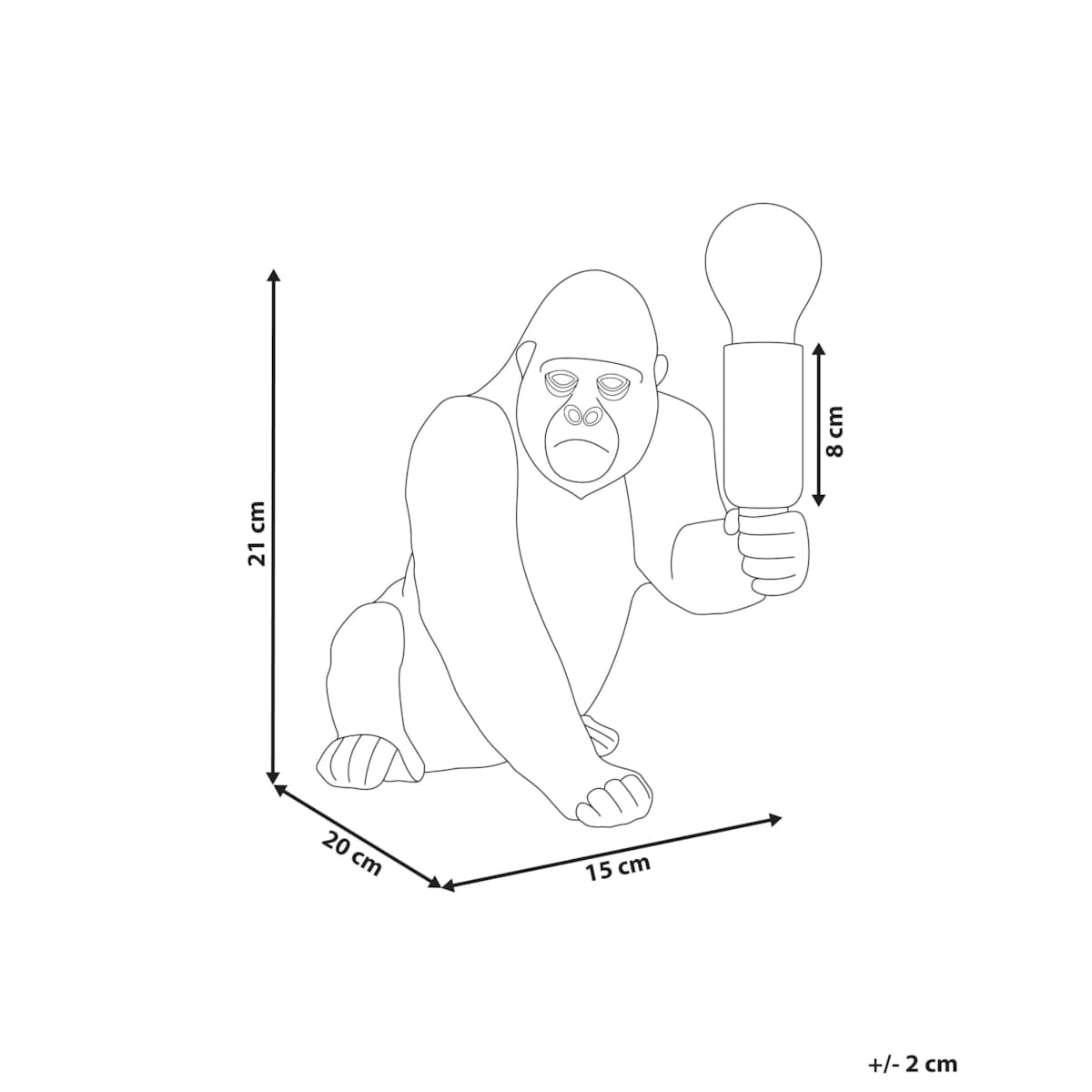 Lampa stołowa Goryl HARAMBE Złoty