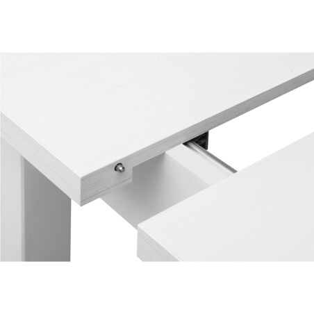 KONSIMO CENARE Stół prosty rozkładany 140 x 80 cm biały