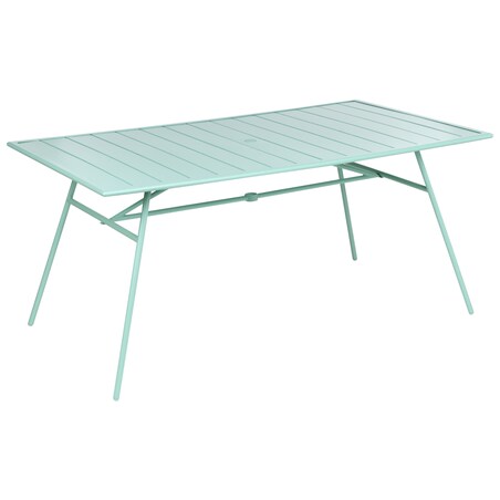 Stół ogrodowy TERENZO 160 cm 90 cm Metal Miętowy