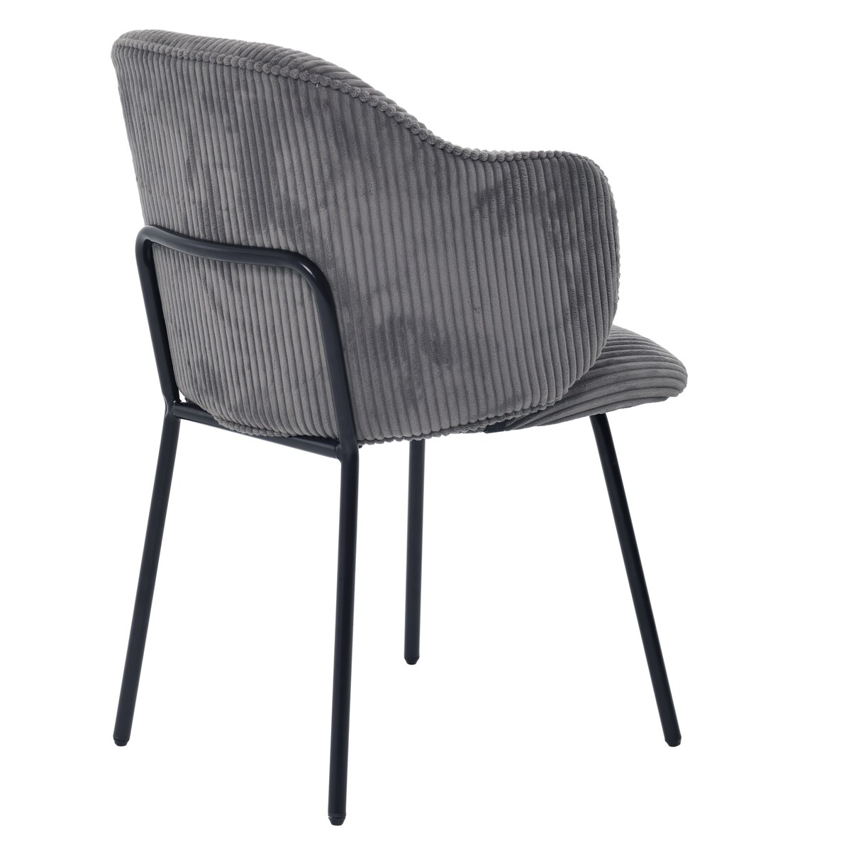 Krzesło tapicerowane AMELIA sztruks welurowe szare