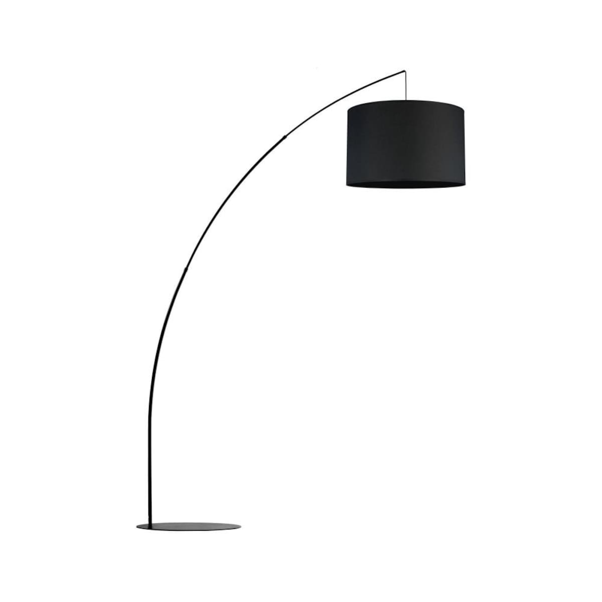 Lampa podłogowa czarna MOBY BLACK 5485 TK Lighting E27 metalowa z abażurem do salonu