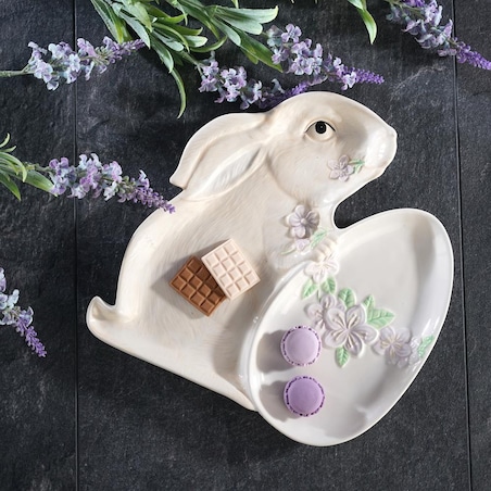 VILLA ITALIA Talerz wielkanocny Zając z pisanką 23 cm BUNNY