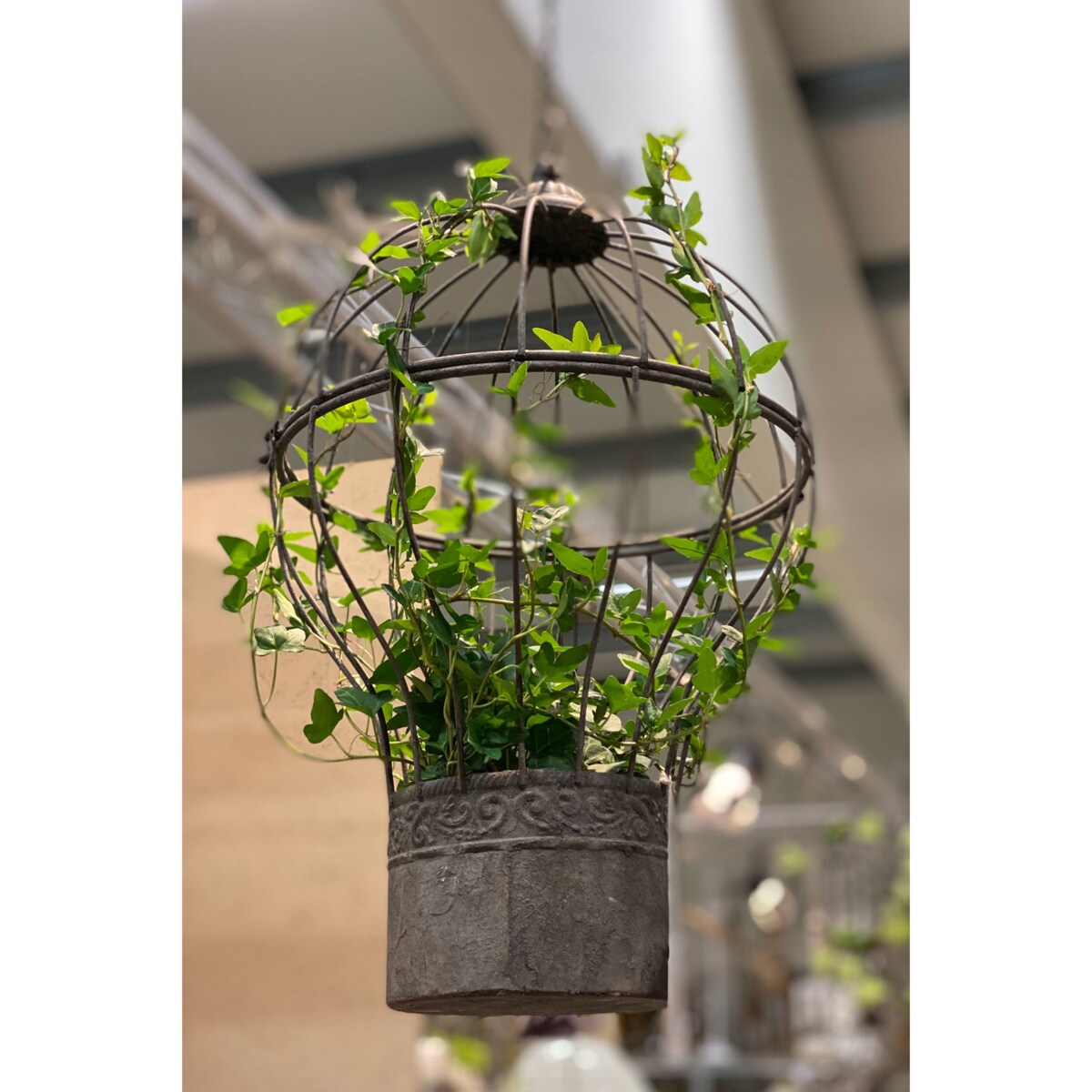 KWIETNIK KLATKA BALON do zawieszenia postawienia retro loft na bonsai