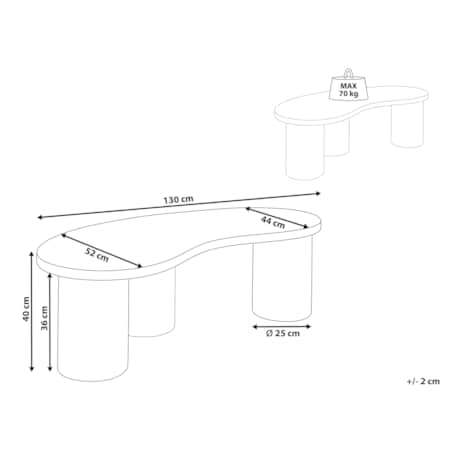 Stolik kawowy EASTON Ciemnobrązowy