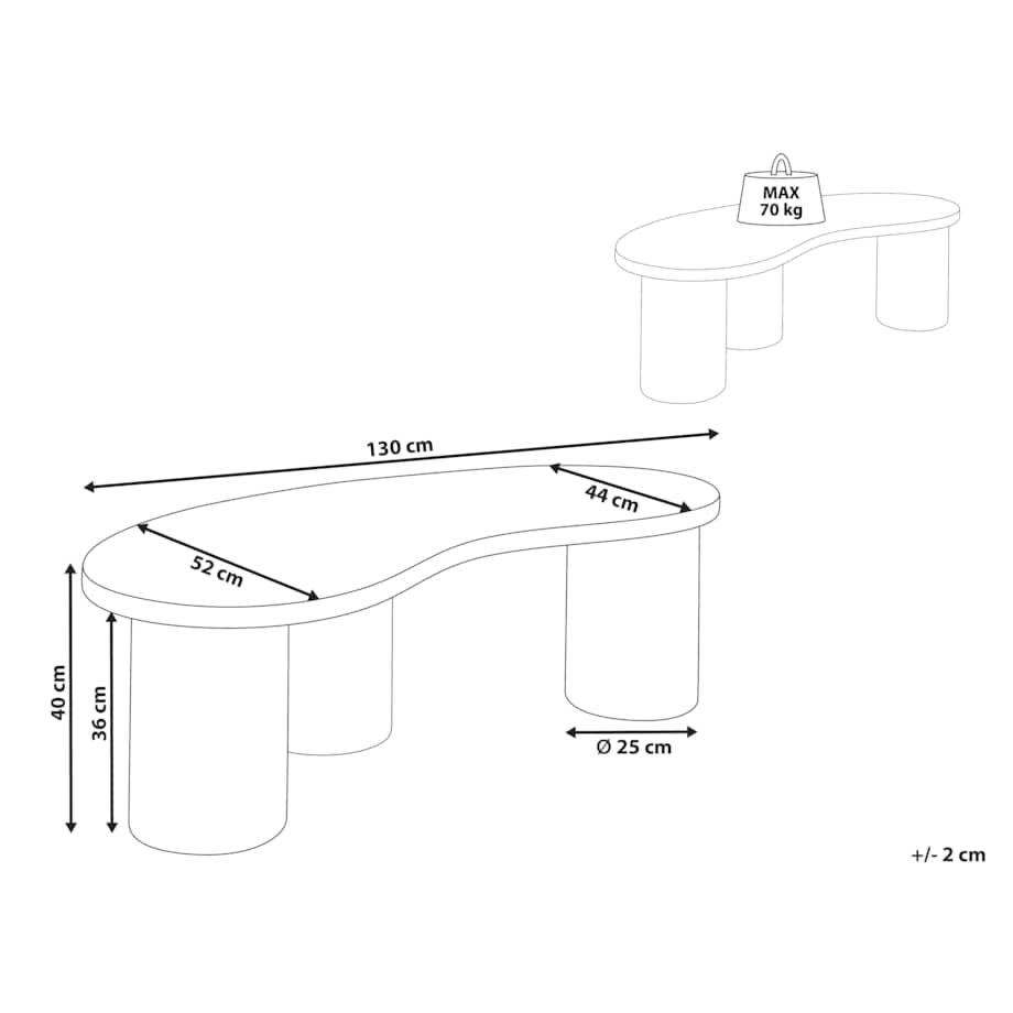Stolik kawowy EASTON Ciemnobrązowy