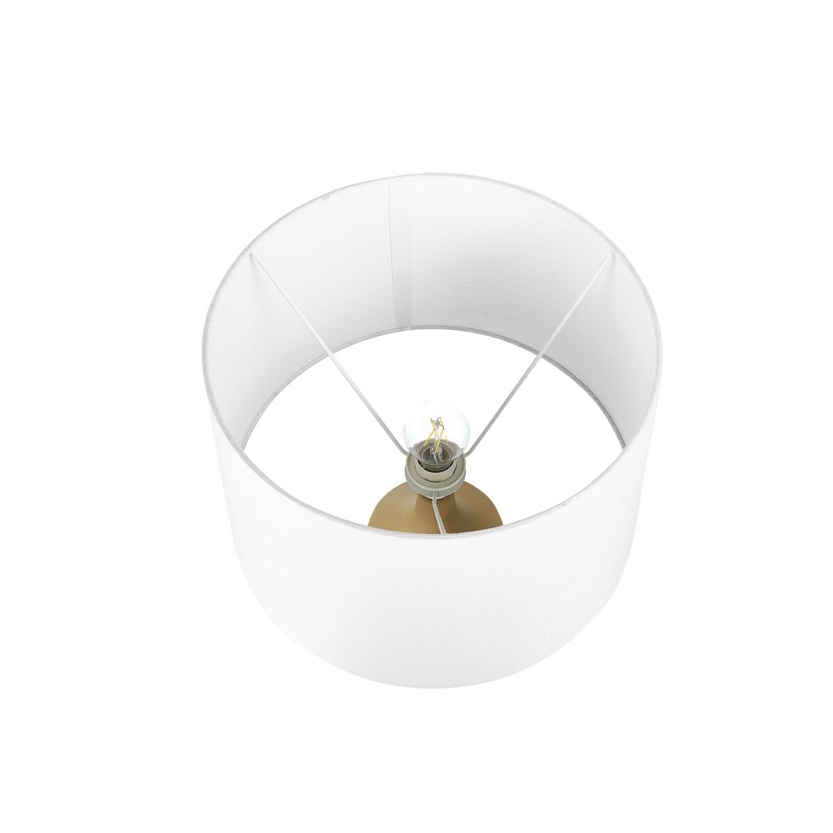 Lampa stołowa ceramiczna beżowa z szarym CALVAS