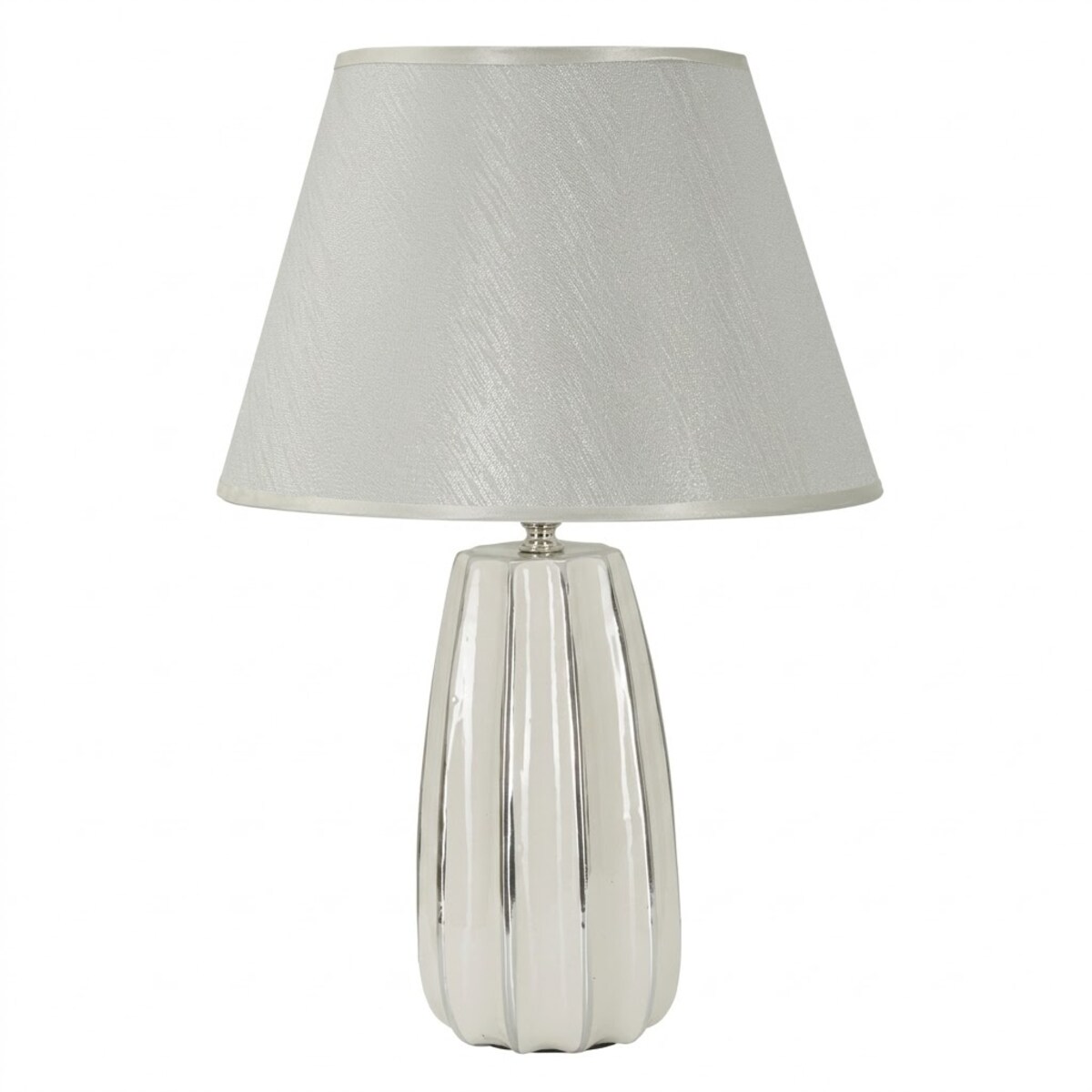 Lampa stołowa EMMI, ceramiczna, biała, Ø 30x45 cm