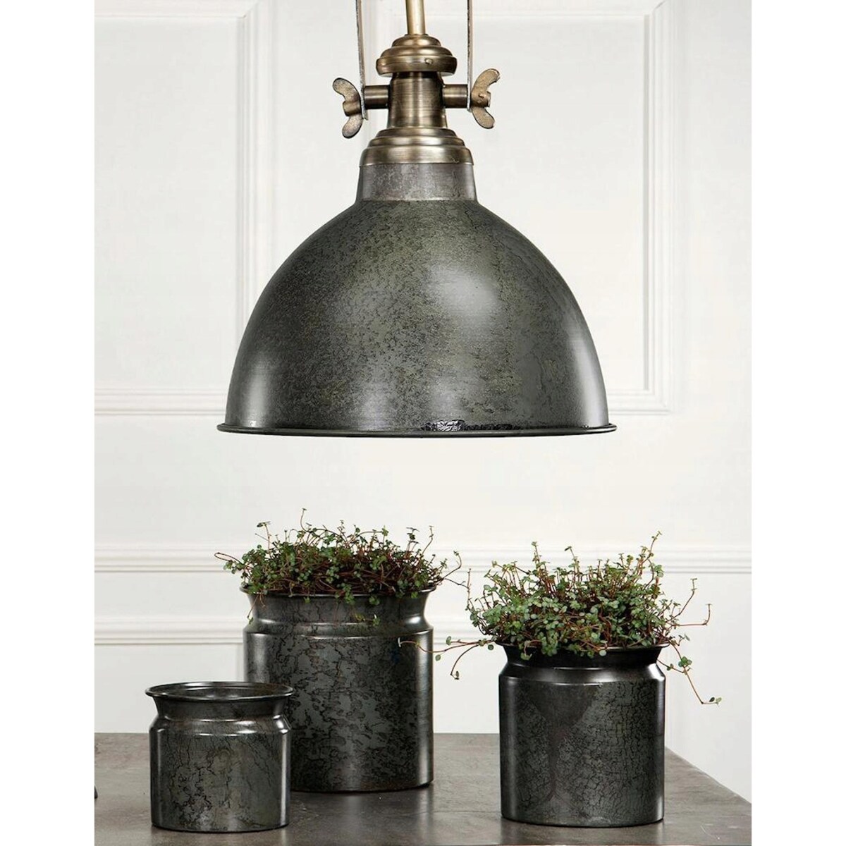 LAMPA SUFITOWA WISZĄCA NAD STÓŁ LOFT METALOWA IMITACJA MARMURU DUŻA 60cm