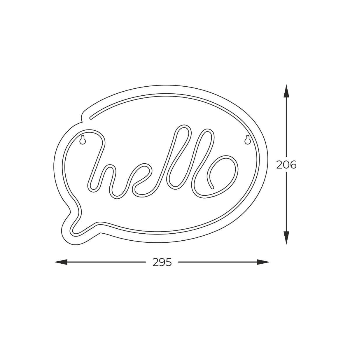 Neonowa lampa stołowa Neon FM-NL41 Zumaline LED dziecięca hello różowa biała