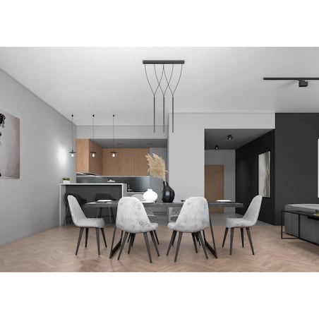 Loftowa LAMPA wisząca MIAKI 7946 Shilo metalowa OPRAWA zwis tuby czarny