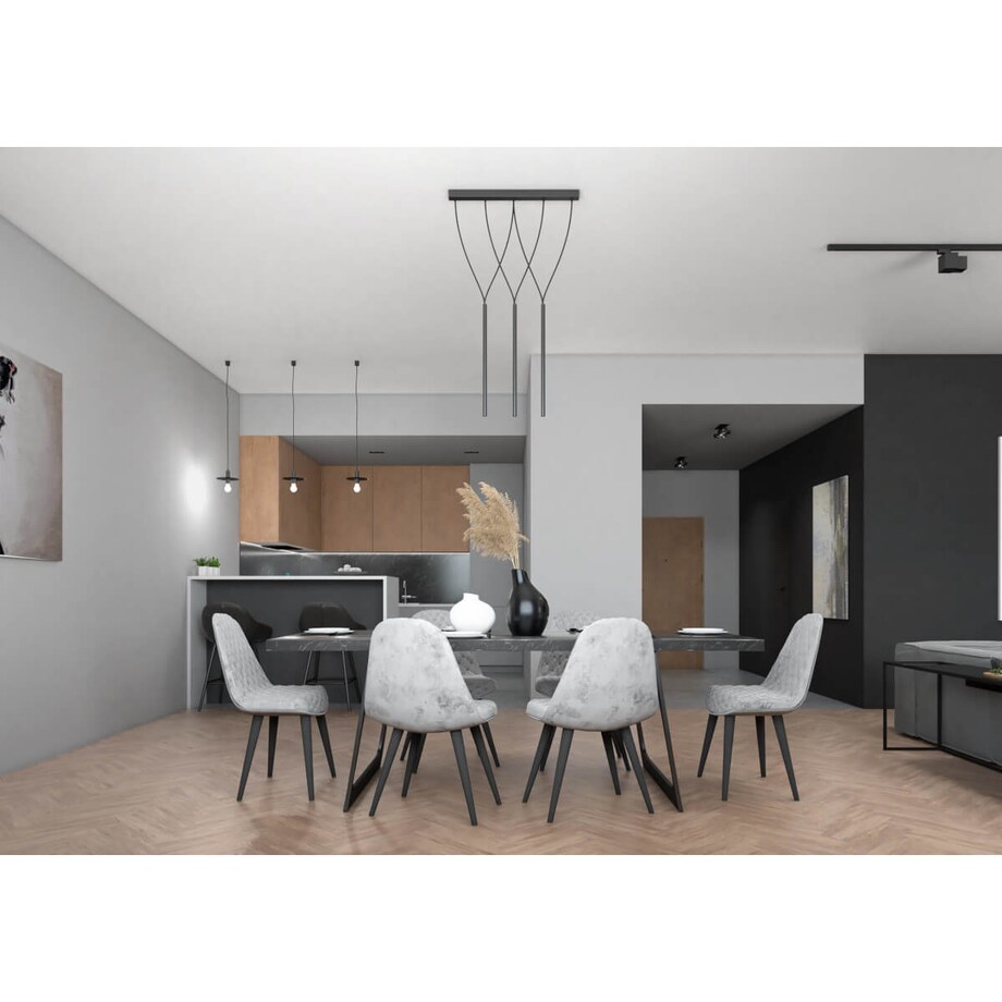 Loftowa LAMPA wisząca MIAKI 7946 Shilo metalowa OPRAWA zwis tuby czarny