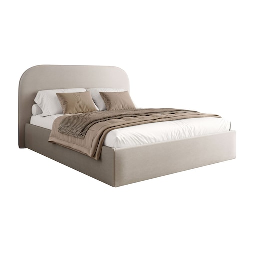 Łóżko tapicerowane OLIMPIA, pojemnik na pościel, s34, 160x200, Castel 80