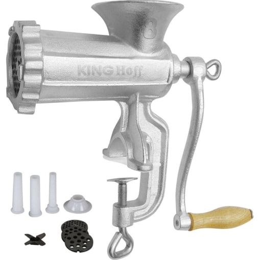Maszynka żeliwna do mielenia mięsa #8 + akcesoria KINGHOFF