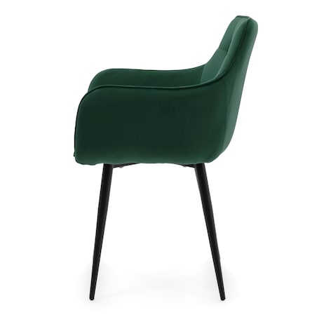 Krzesło tapicerowane welurowe GALLO velvet zielony