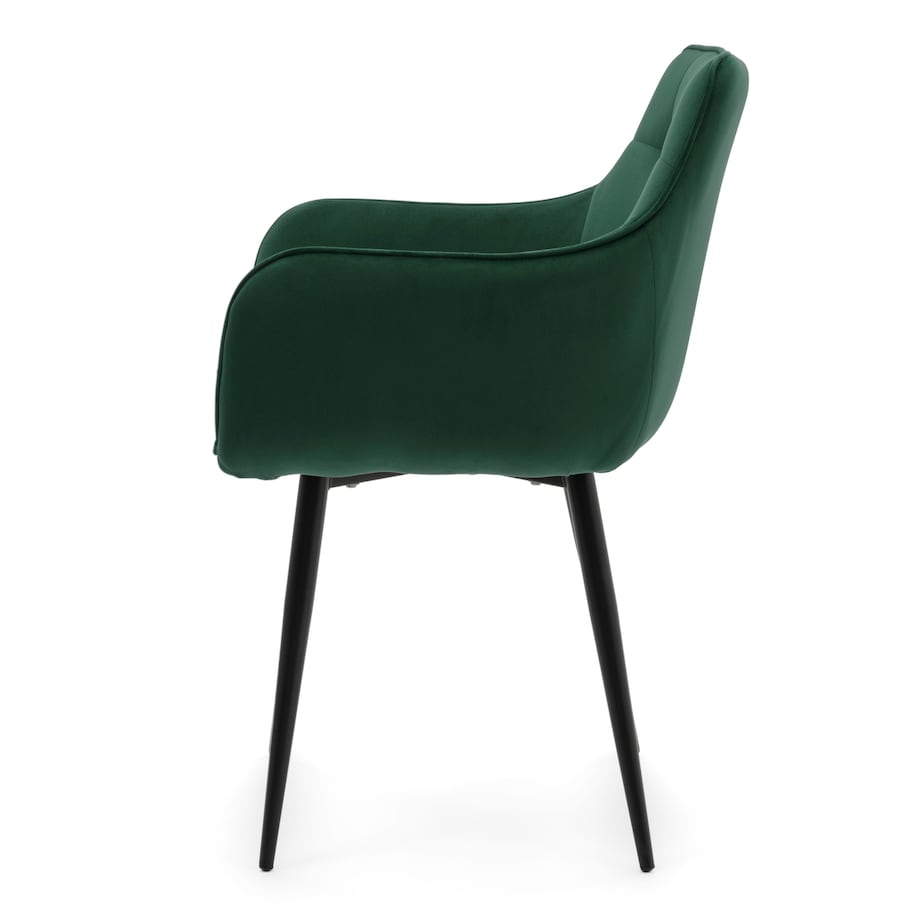 Krzesło tapicerowane welurowe GALLO velvet zielony