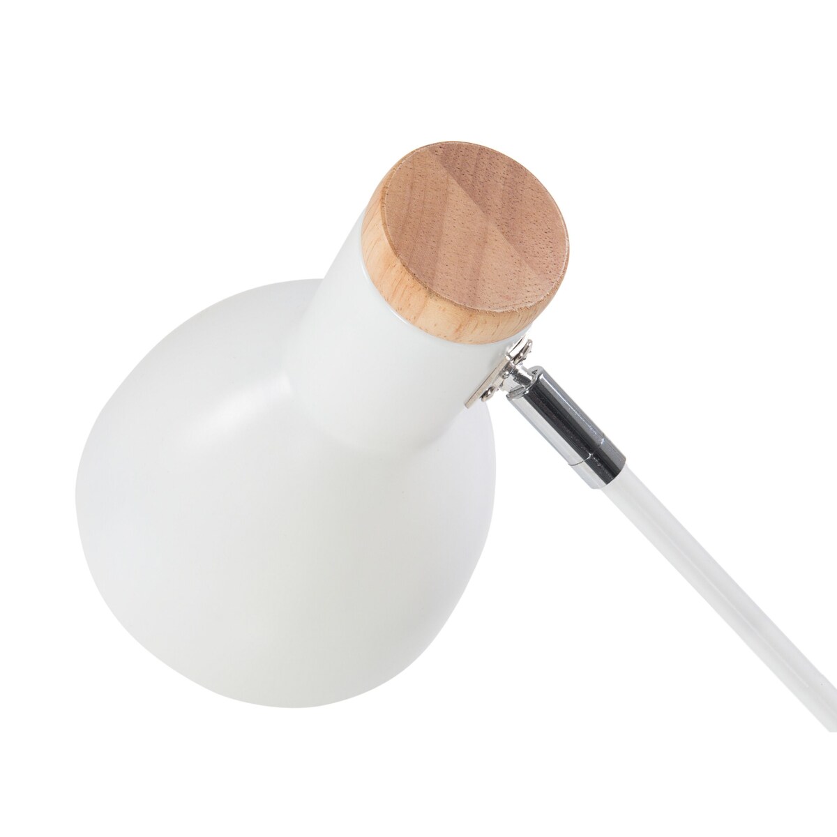 Lampa biurkowa regulowana metalowa biała PECKOS