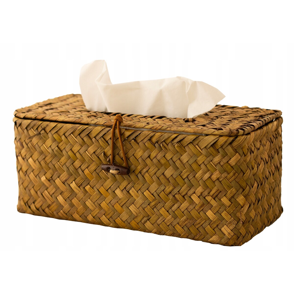 CHUSTECZNIK PUDEŁKO NA CHUSTECZKI BOHO naturalne dekoracja prezent 26x12cm