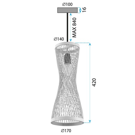 Lampa wisząca naturalna Boho APP1637-1CP