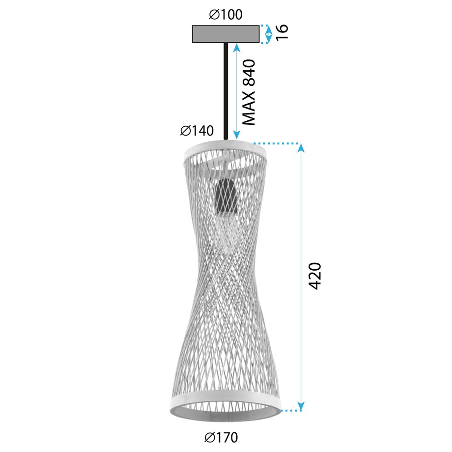 Lampa wisząca naturalna Boho APP1637-1CP