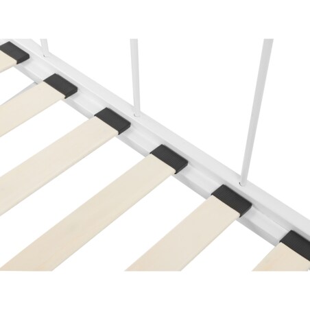 Łóżko wysuwane metalowe 80 x 200 cm białe TULLE