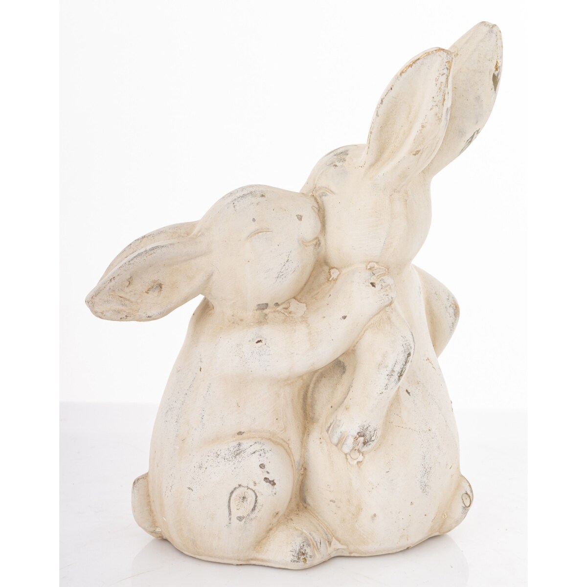 Dekoracja - beżowe króliki 19,5x15x8 cm ALBIA-2 z synkiem, small