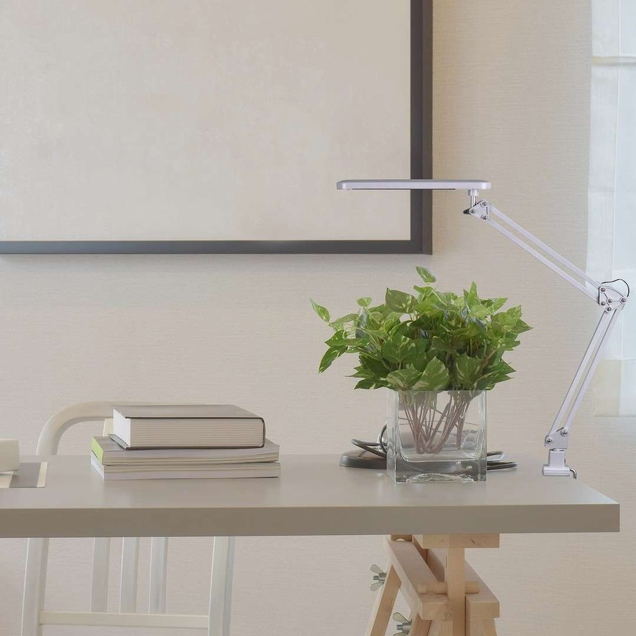 Stojąca LAMPA stołowa RAUL 4420 Rabalux biurkowa LAMPKA industrialna LED 5,6W 4500K srebrna