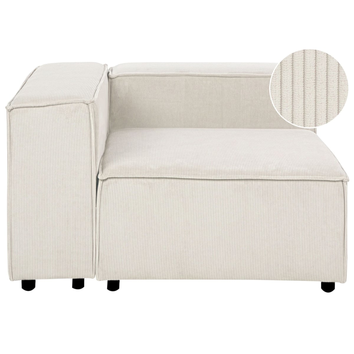 Moduł narożny ARDAL Sztruks Złamana biel Prawostronny